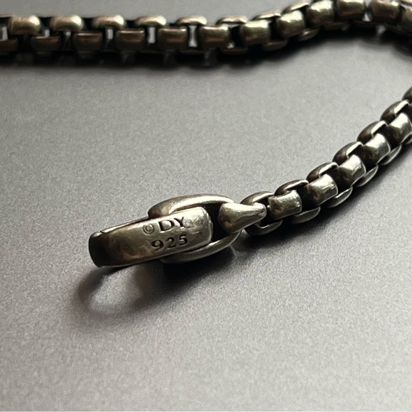 David Yurman Sterling Silver Box Chain Bracelet - Picture 3 of 7
